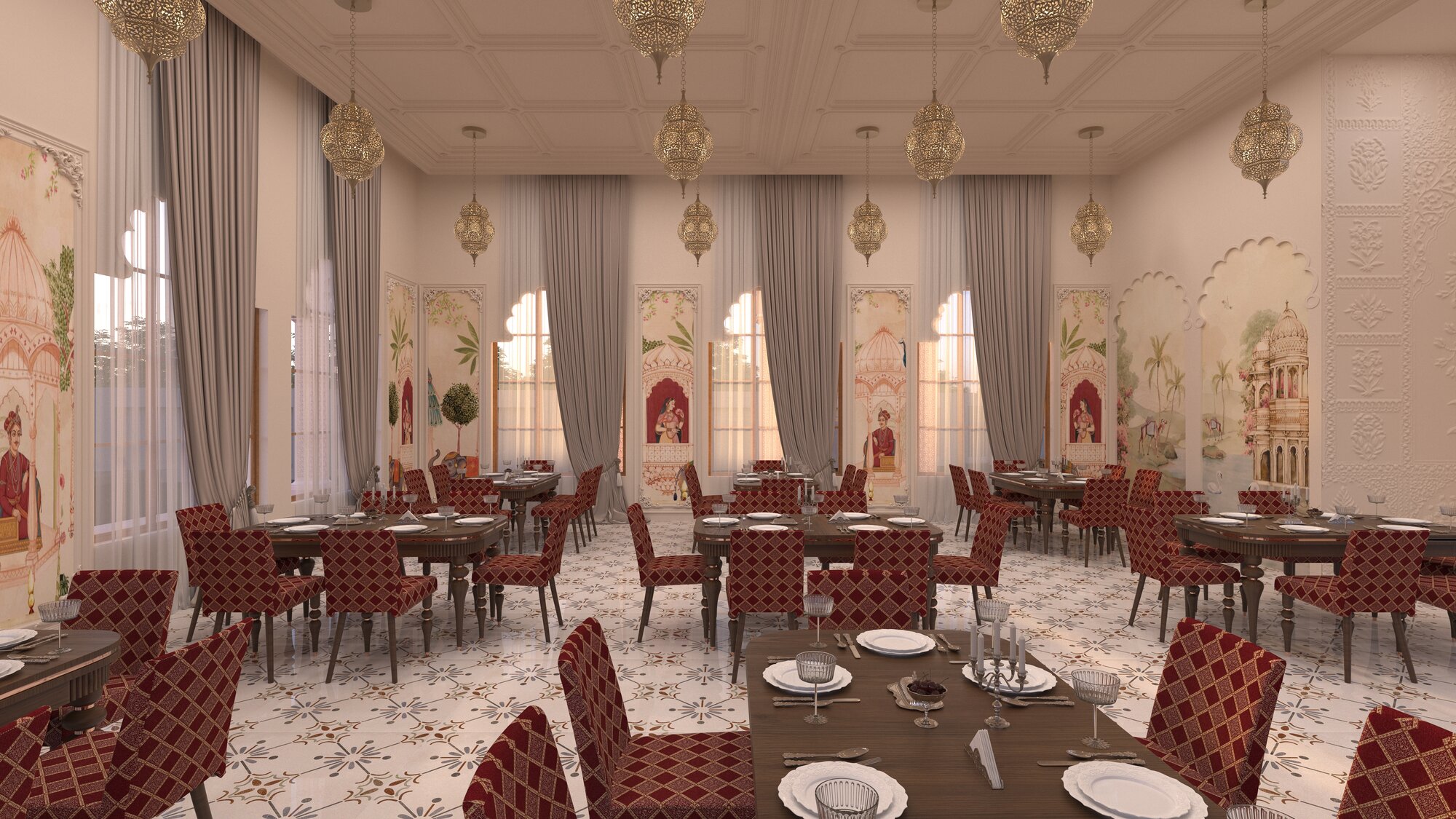 Food court interiors